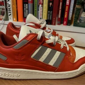 Adidas men’s orange, Gray, and White Sneakers